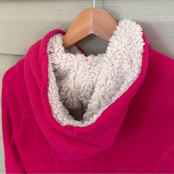 ABERCROMBIE & FITCH hot pink fleece lined hoodie Y2K - Picture 7 of 15